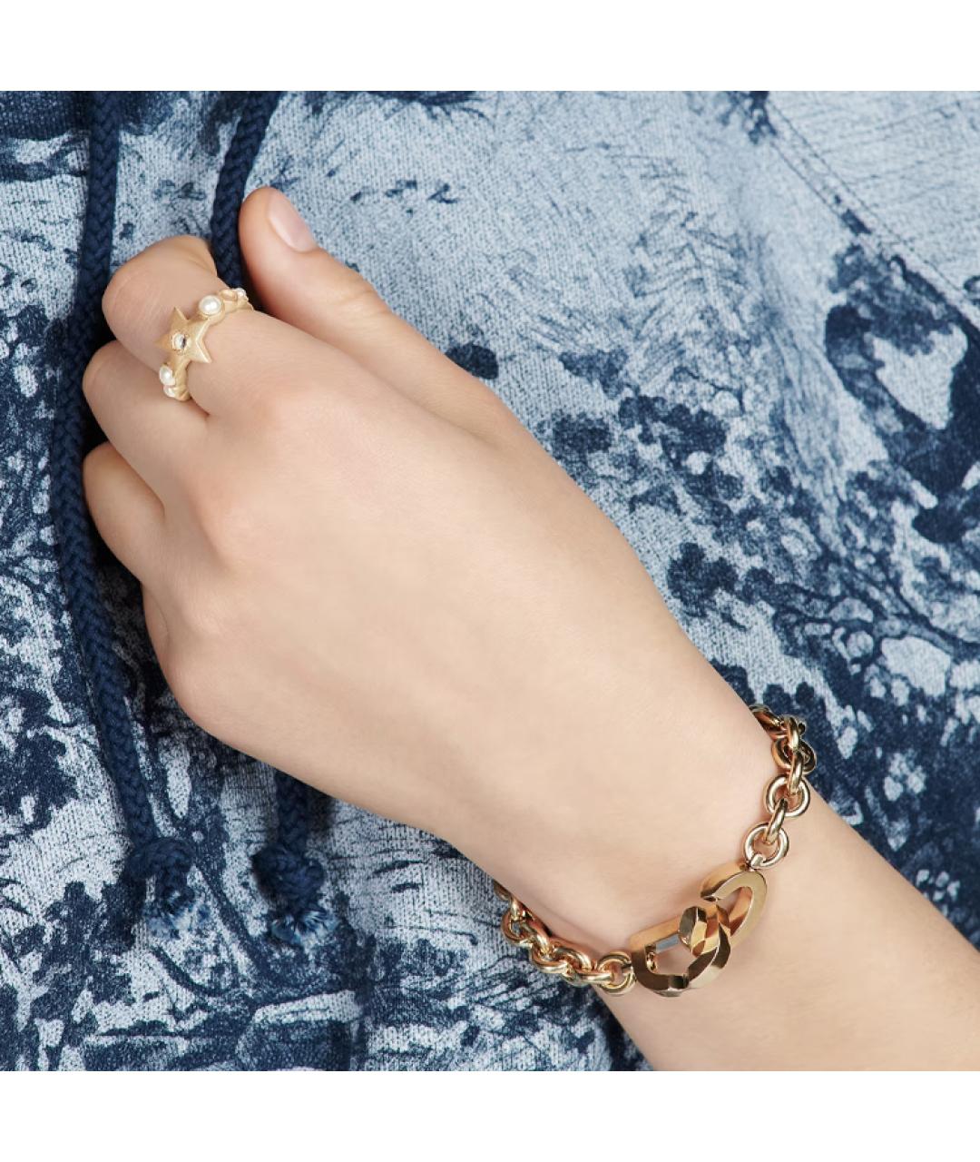 CHRISTIAN DIOR Золотой металлический браслет, фото 2