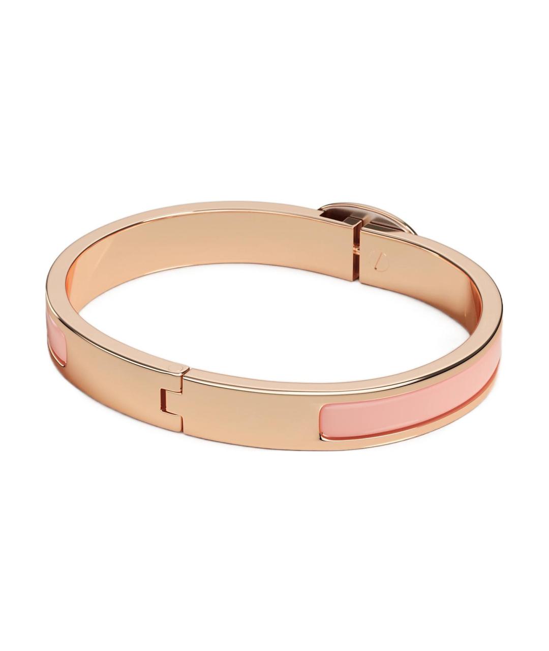 HERMES Розовый металлический браслет, фото 2