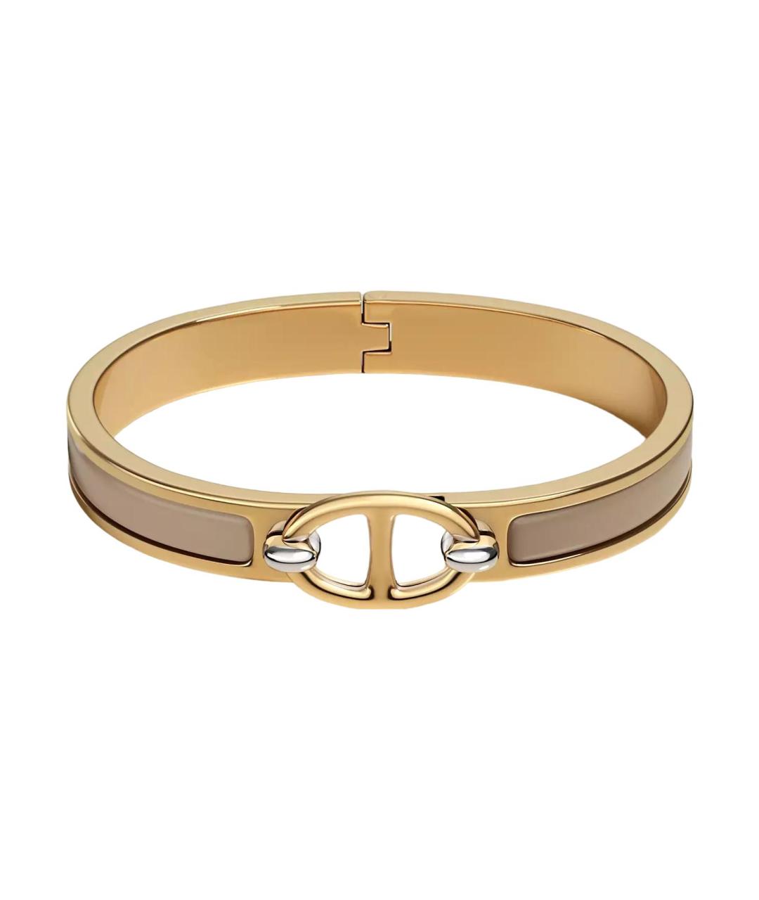 HERMES Бежевый металлический браслет, фото 1