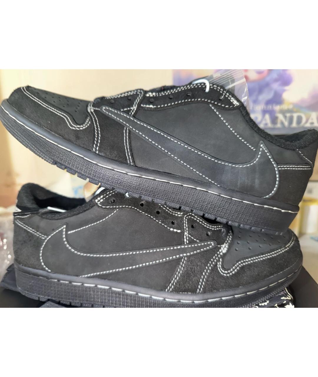 CACTUS JACK BY TRAVIS SCOTT Черные замшевые низкие кроссовки / кеды, фото 5