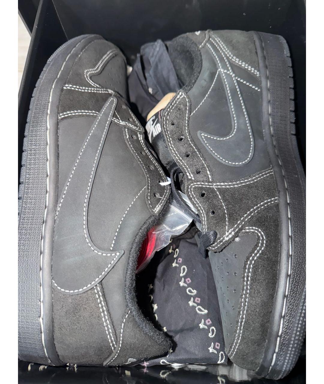 CACTUS JACK BY TRAVIS SCOTT Черные замшевые низкие кроссовки / кеды, фото 6