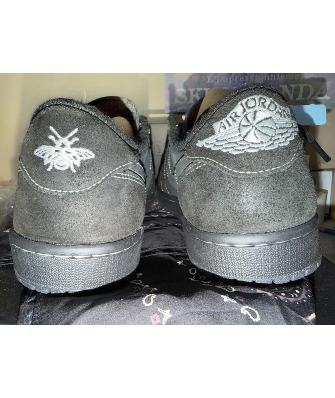 CACTUS JACK BY TRAVIS SCOTT Черные замшевые низкие кроссовки / кеды, фото 4