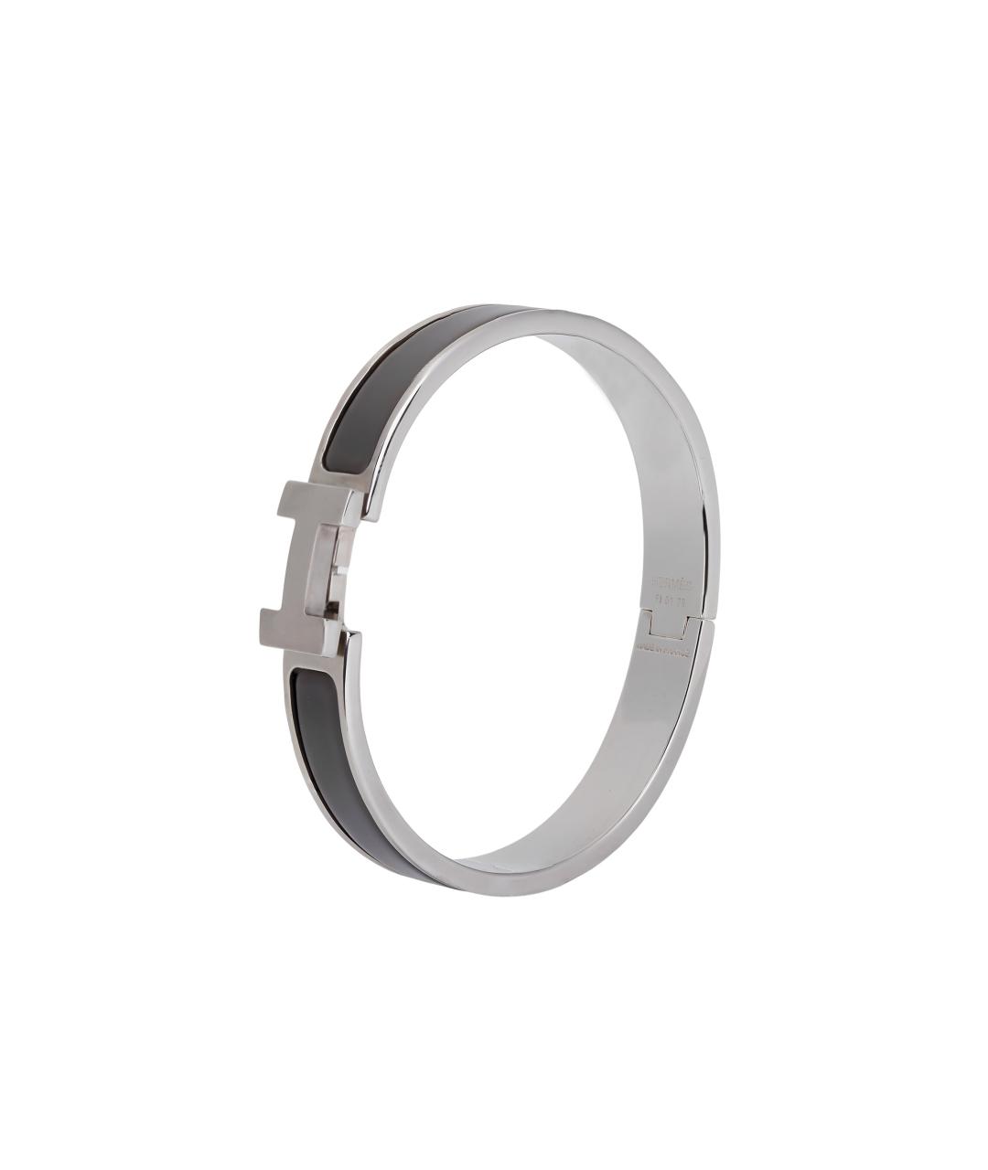 HERMES Антрацитовый металлический браслет, фото 2