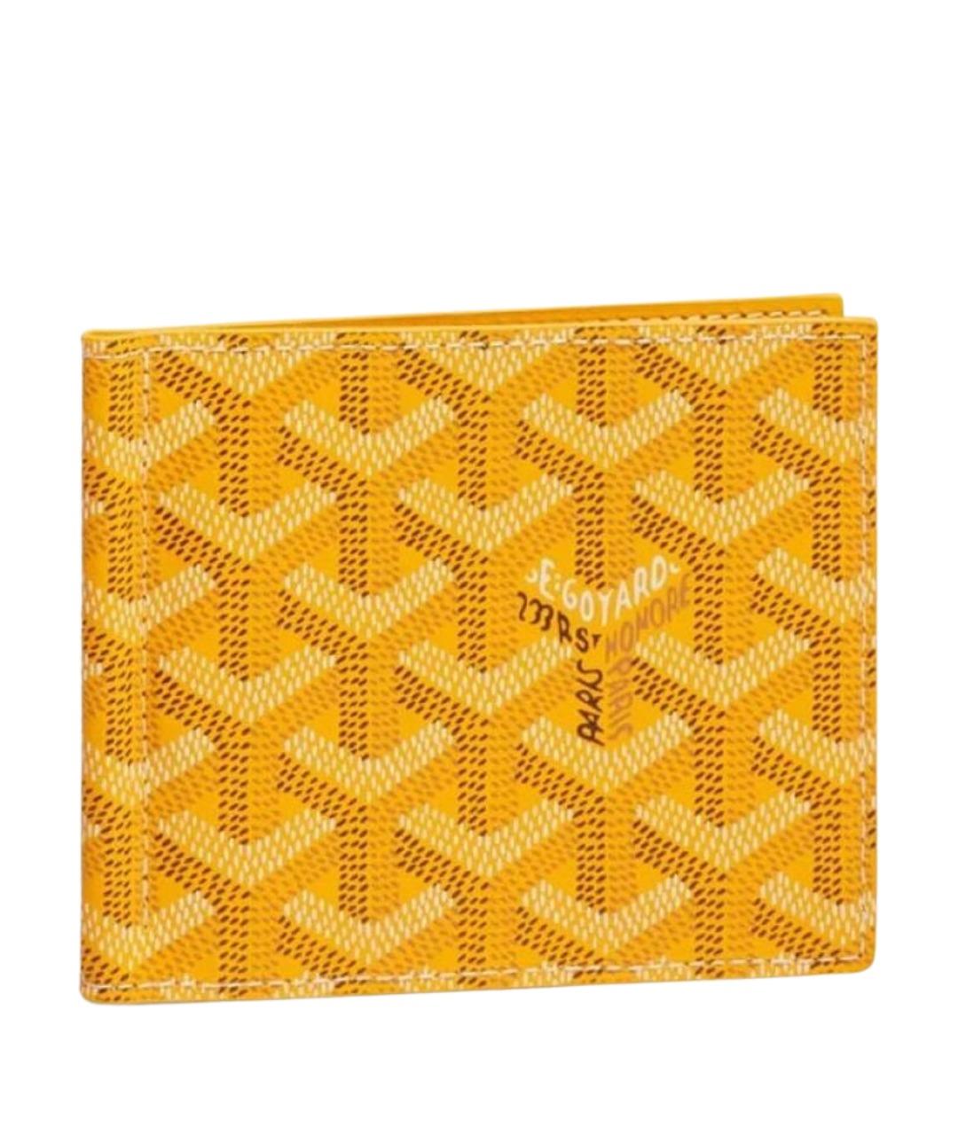 GOYARD Желтый кожаный кардхолдер, фото 1