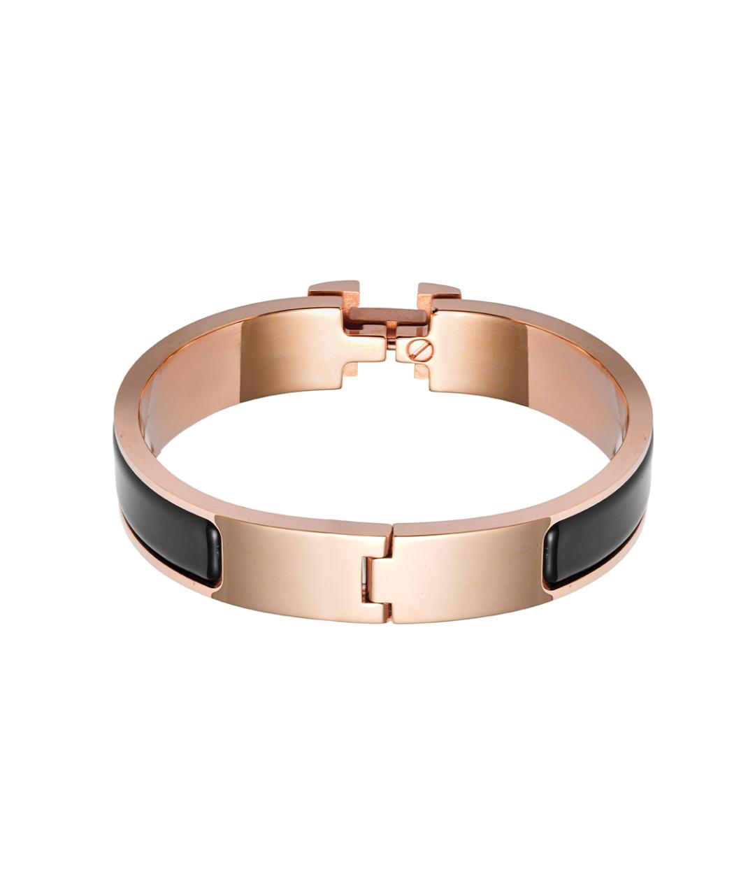 HERMES Черный металлический браслет, фото 2