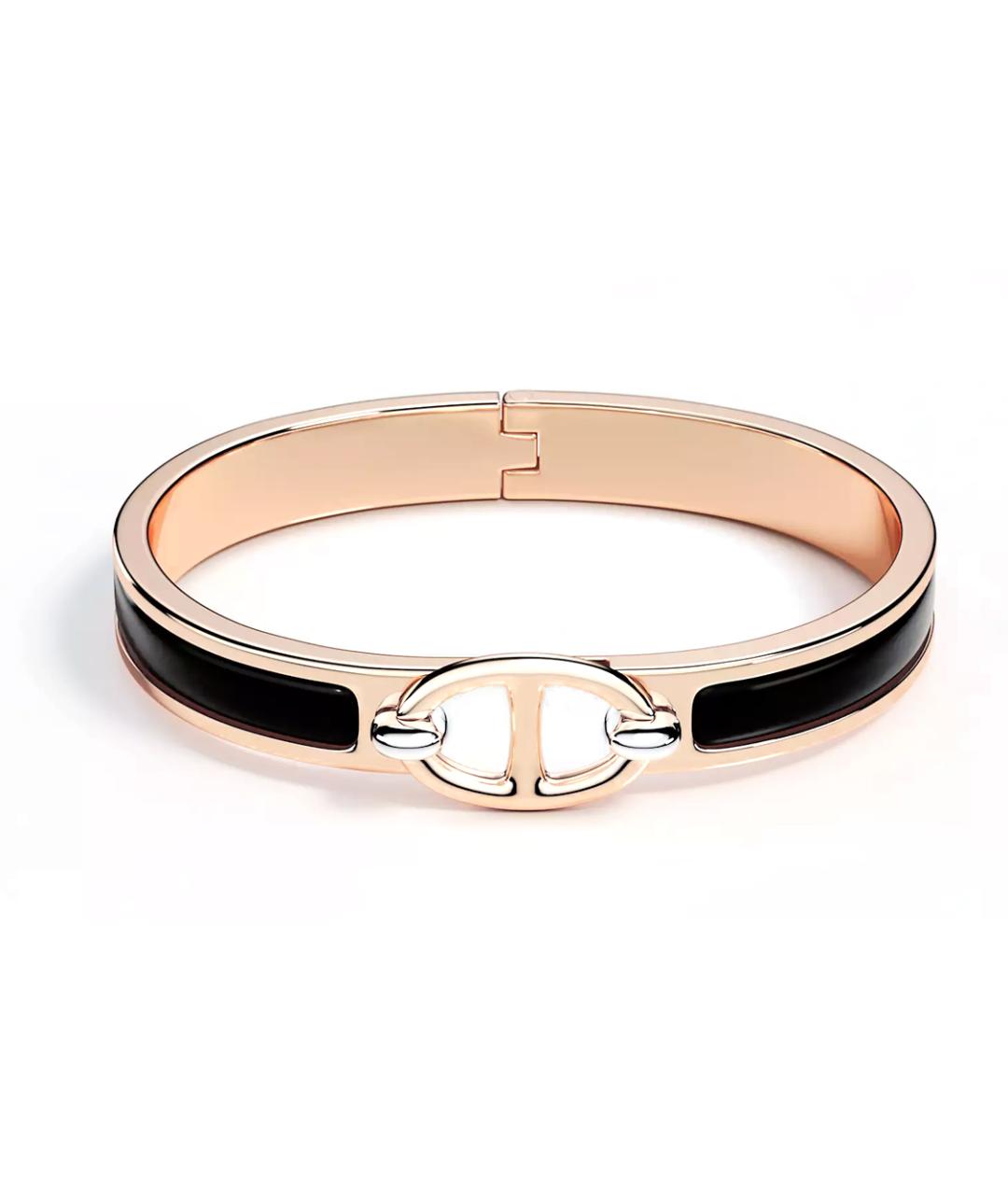 HERMES Черный металлический браслет, фото 1