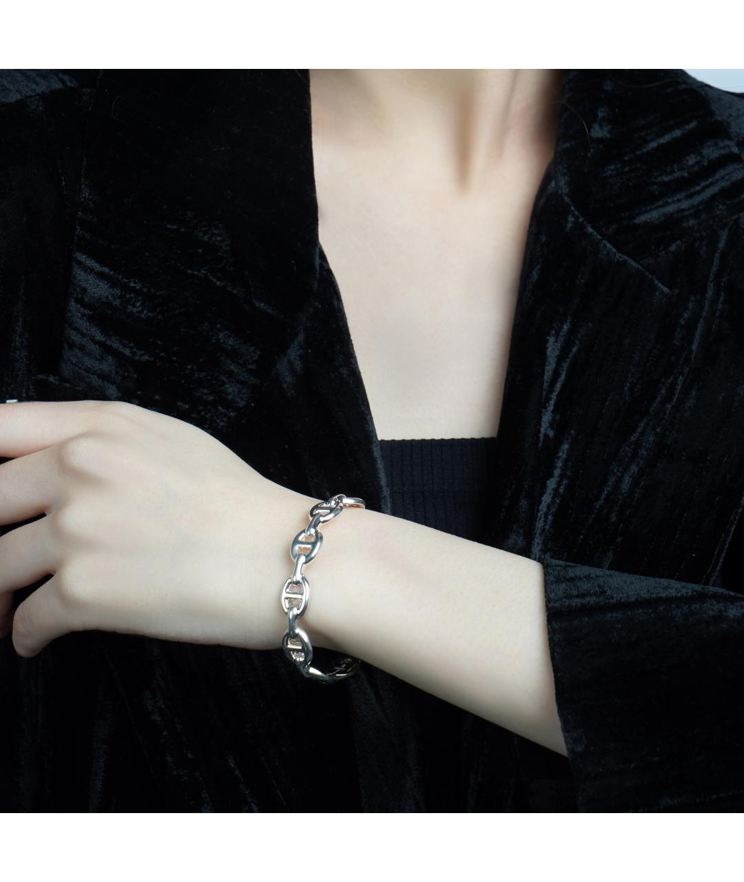 HERMES Серебрянный браслет, фото 6