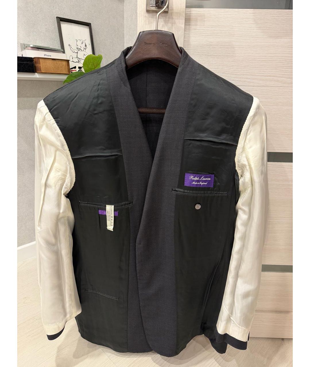 RALPH LAUREN PURPLE LABEL Серый шерстяной пиджак, фото 3