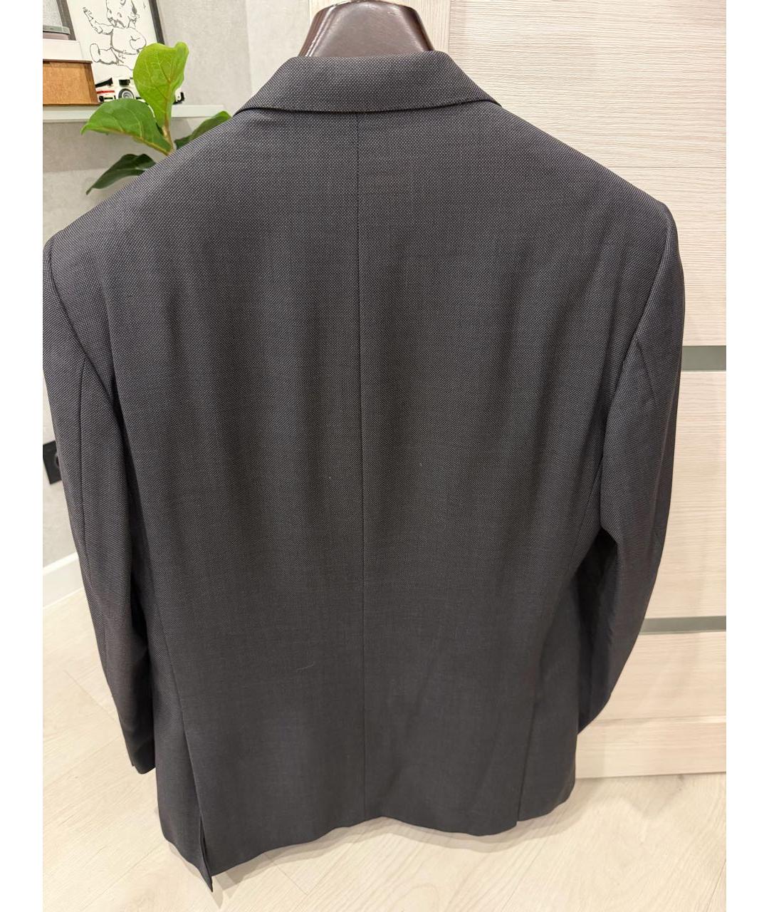 RALPH LAUREN PURPLE LABEL Серый шерстяной пиджак, фото 2