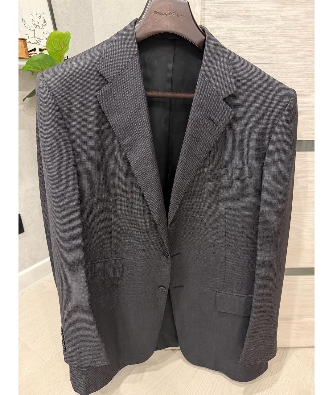 RALPH LAUREN PURPLE LABEL Серый шерстяной пиджак, фото 9