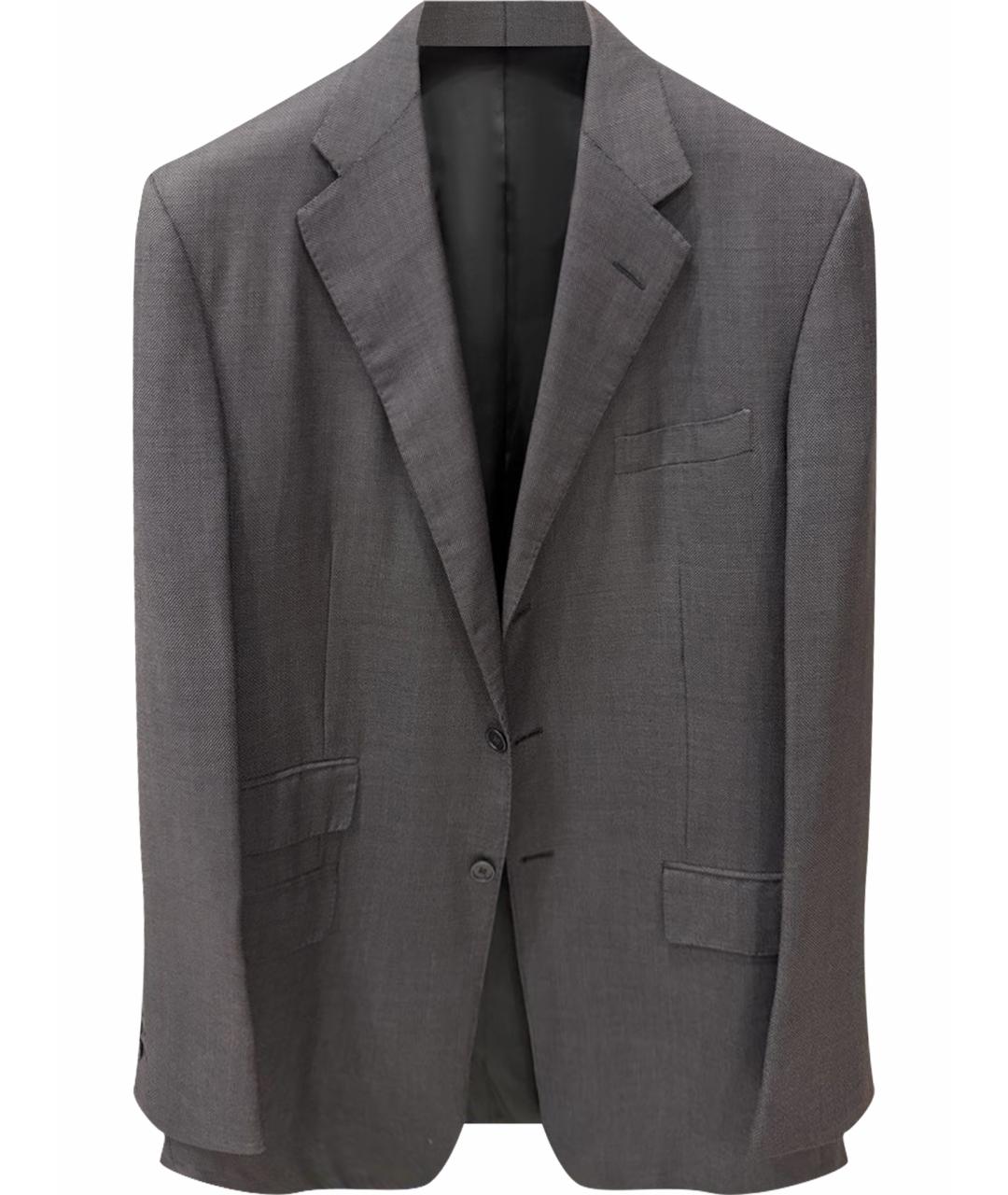 RALPH LAUREN PURPLE LABEL Серый шерстяной пиджак, фото 1