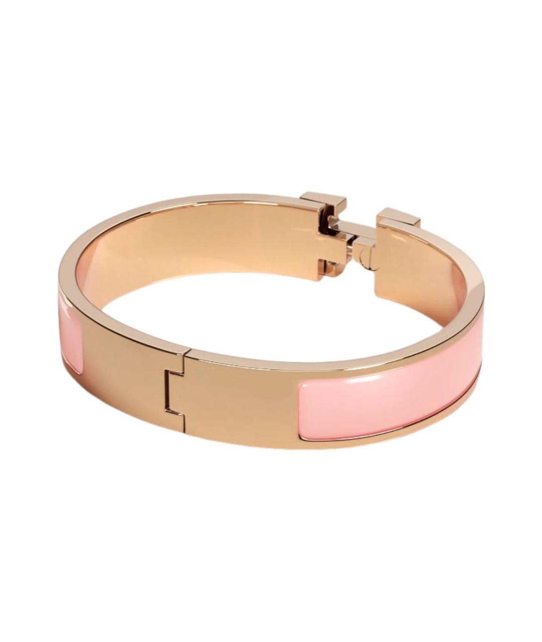HERMES Розовый металлический браслет, фото 2