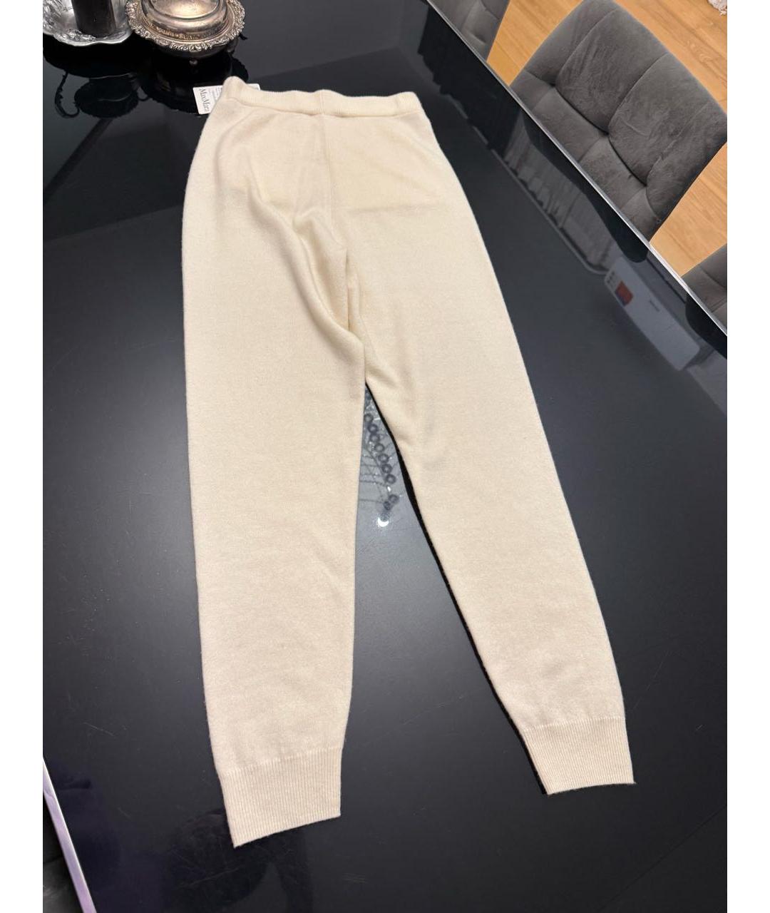 MAX MARA Белые кашемировые брюки узкие, фото 2