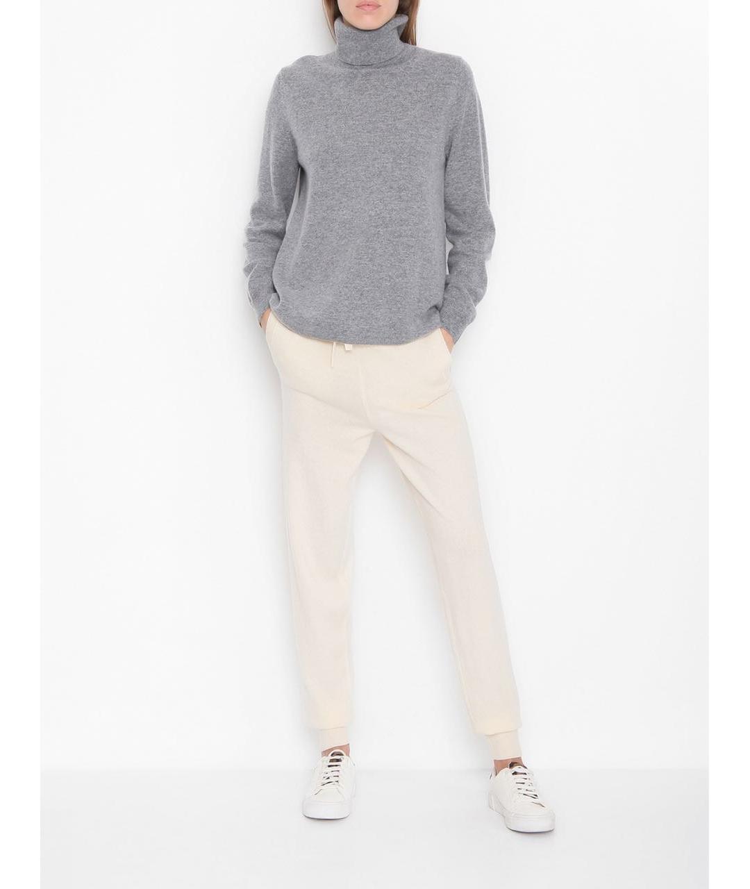 MAX MARA Белые кашемировые брюки узкие, фото 5