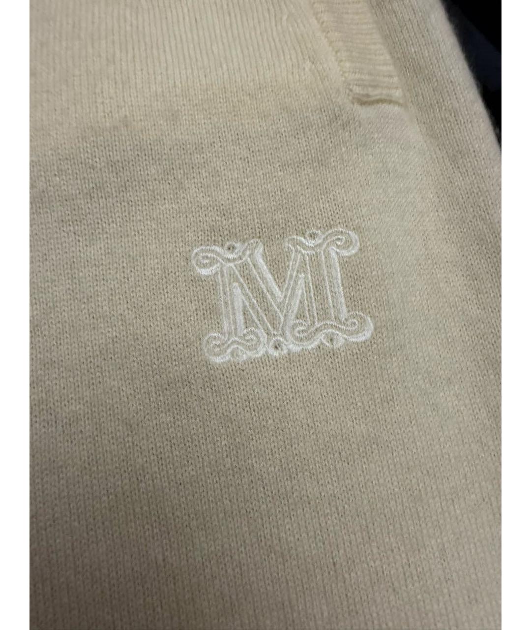 MAX MARA Белые кашемировые брюки узкие, фото 4