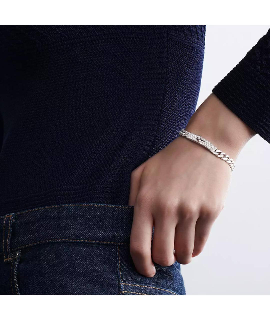 HERMES Серебрянный браслет из белого золота, фото 2