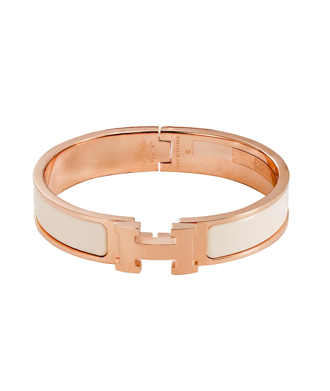 HERMES Белый металлический браслет, фото 1