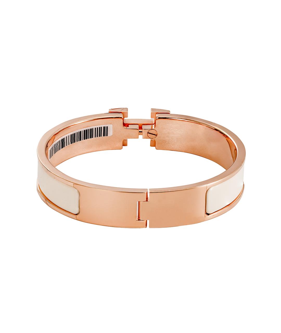 HERMES Белый металлический браслет, фото 2