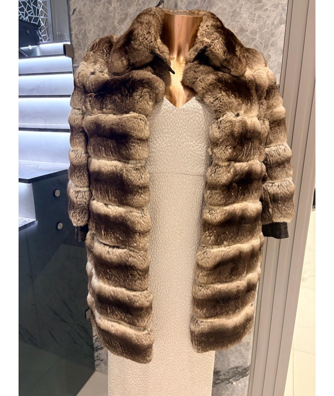 VALENTINO Коричневая меховая шуба, фото 5