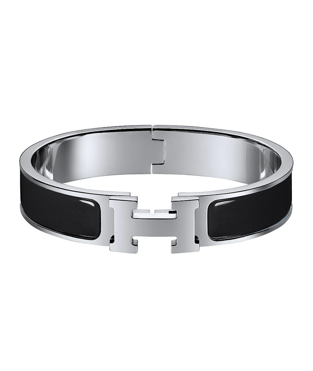 HERMES Черный металлический браслет, фото 1