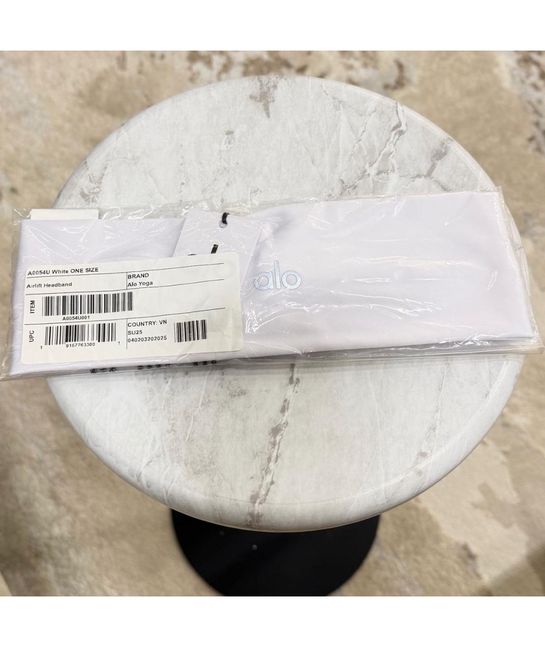 ALO YOGA Белая повязка на голову, фото 3