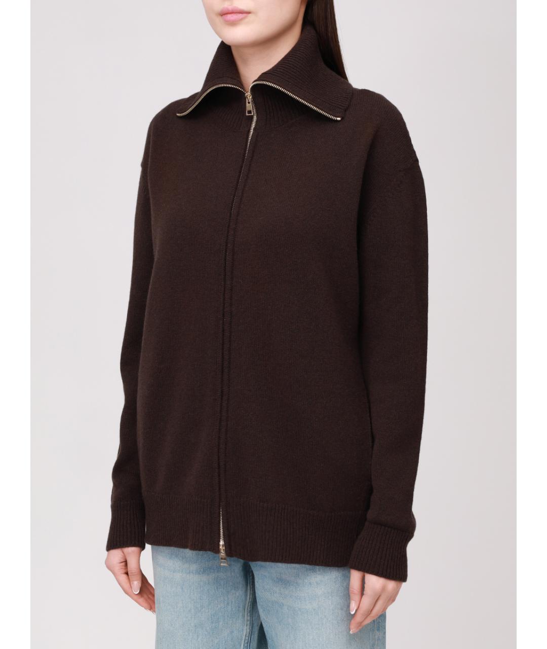 LORENA ANTONIAZZI Коричневый шерстяной кардиган, фото 4