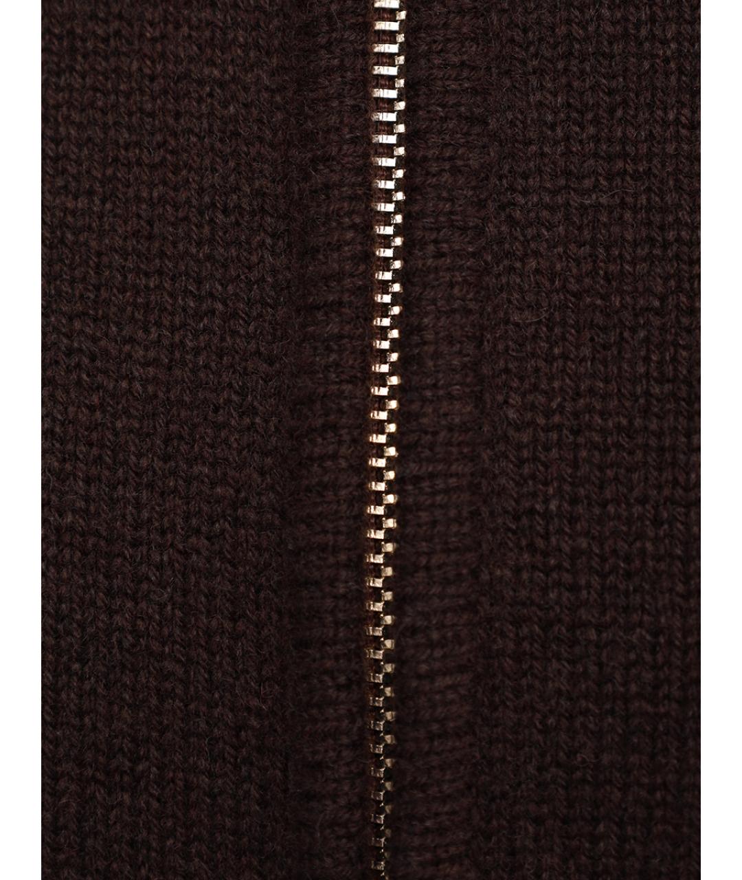 LORENA ANTONIAZZI Коричневый шерстяной кардиган, фото 6