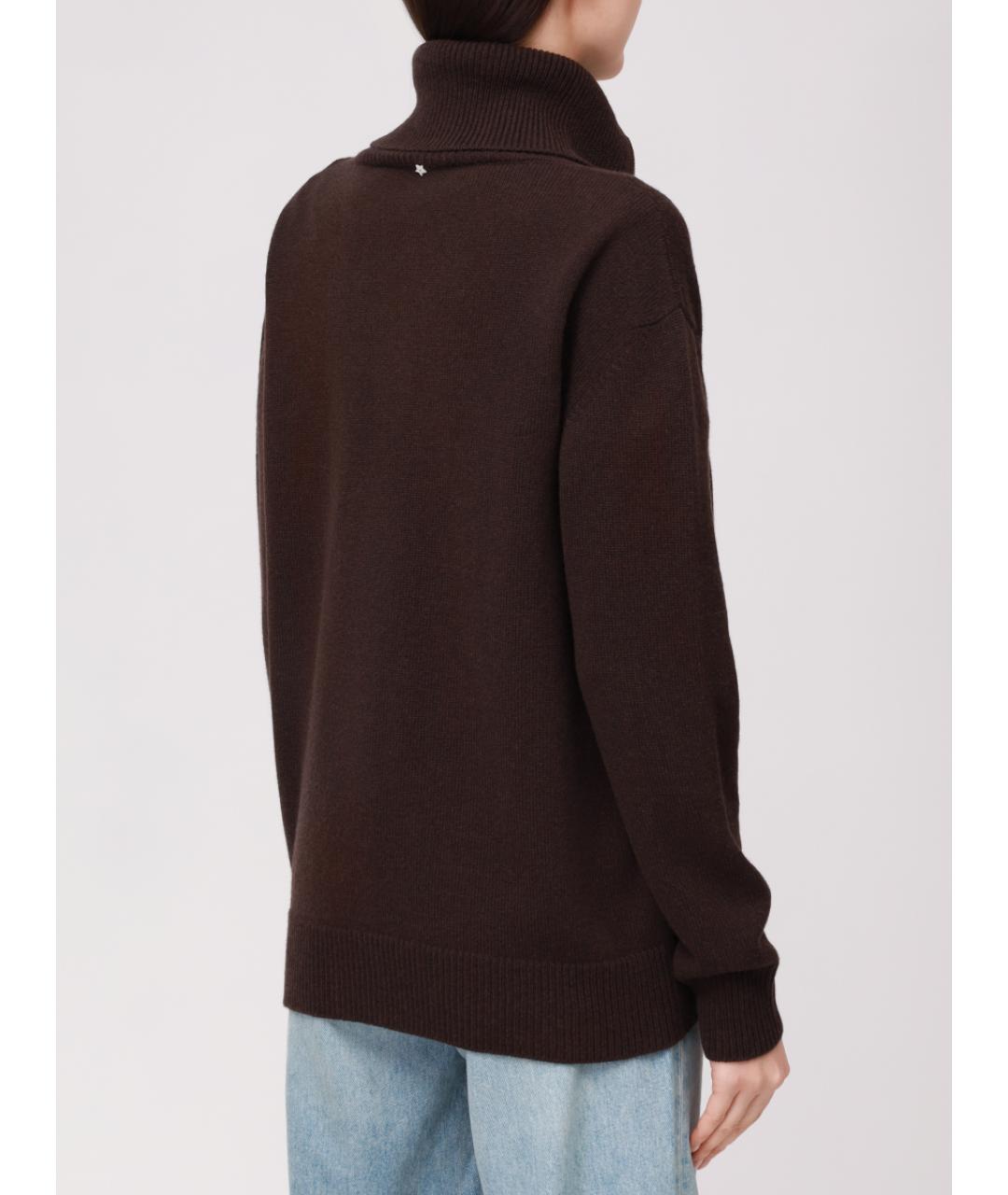 LORENA ANTONIAZZI Коричневый шерстяной кардиган, фото 3