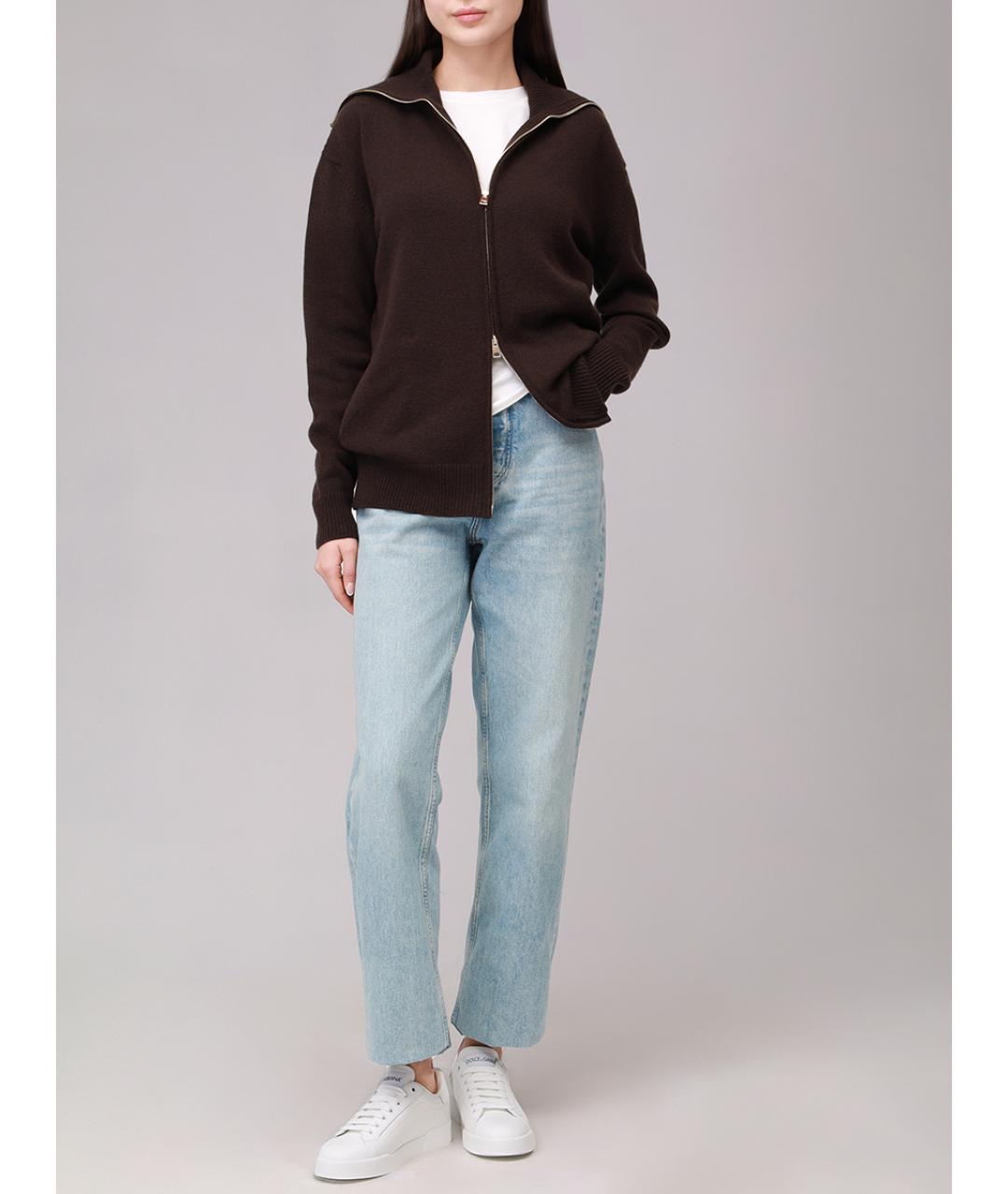 LORENA ANTONIAZZI Коричневый шерстяной кардиган, фото 2