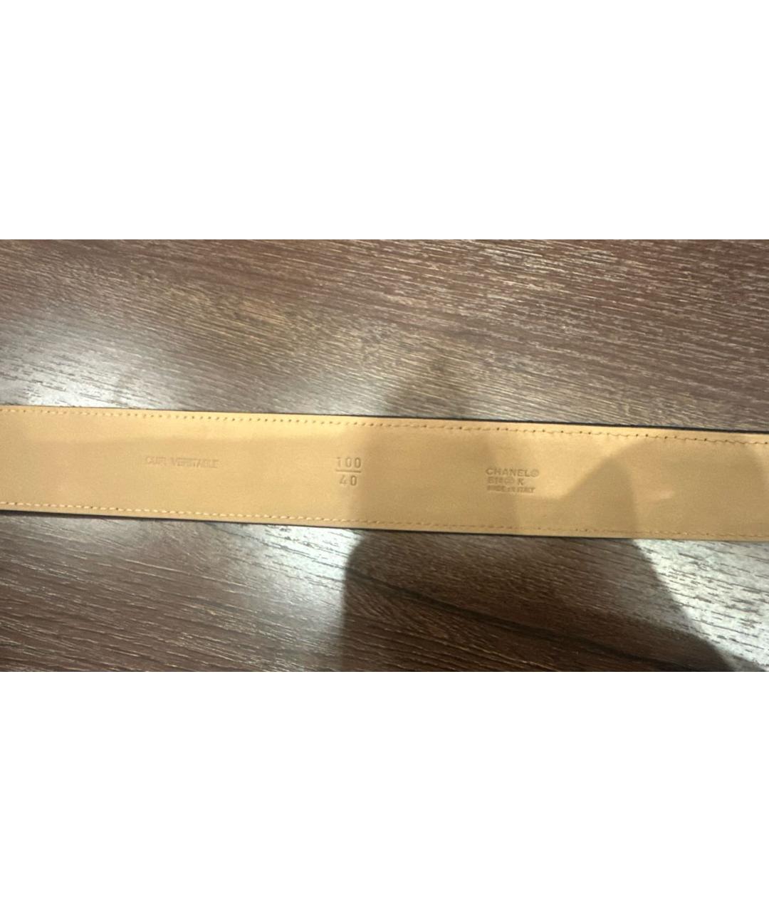 CHANEL Черный кожаный ремень, фото 2