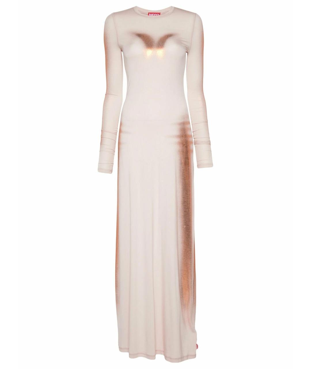 DIESEL Розовое хлопко-эластановое повседневное платье, фото 1