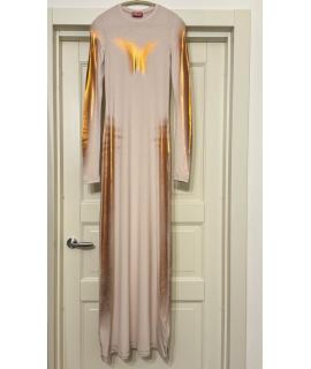 DIESEL Розовое хлопко-эластановое повседневное платье, фото 7