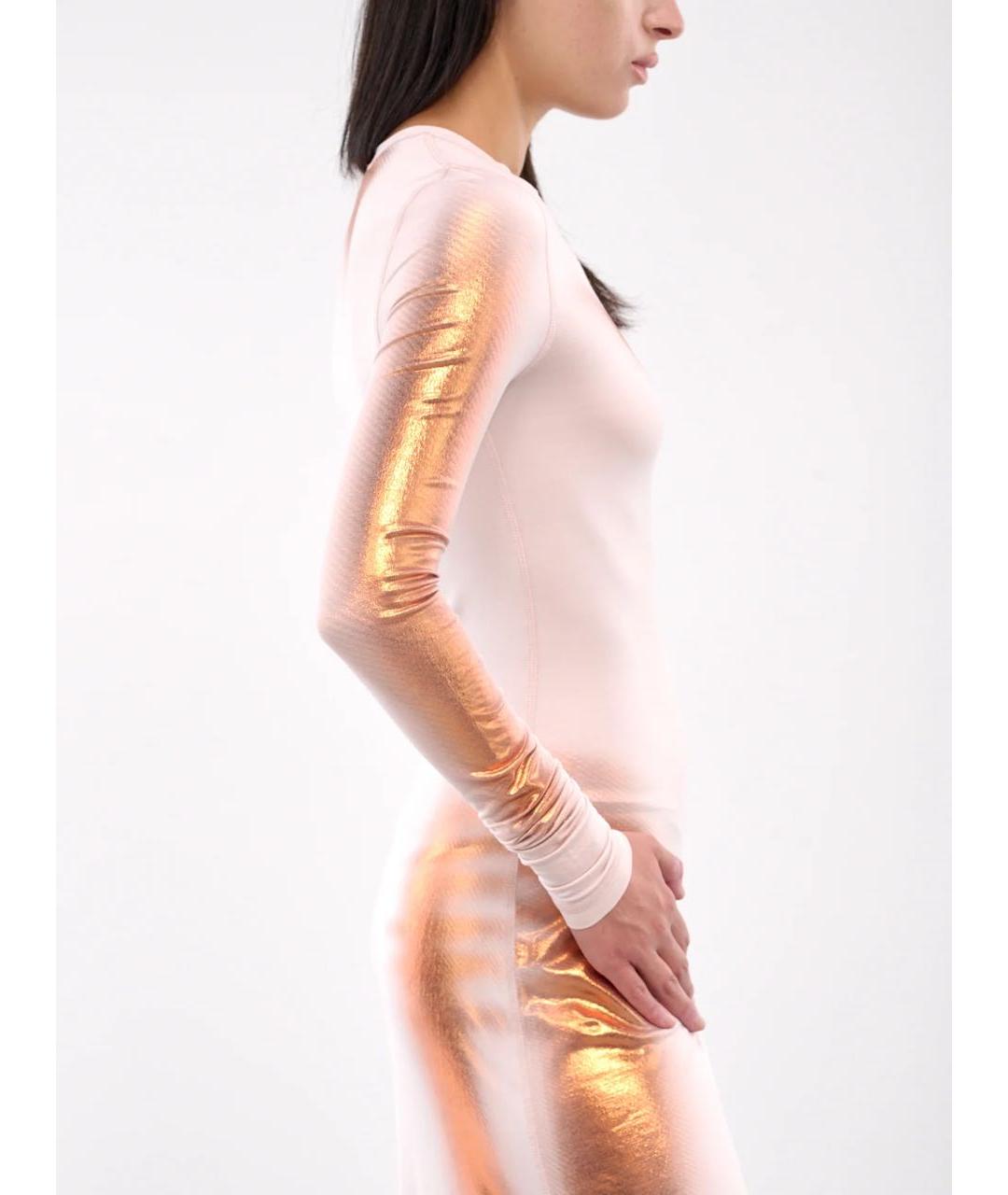 DIESEL Розовое хлопко-эластановое повседневное платье, фото 4