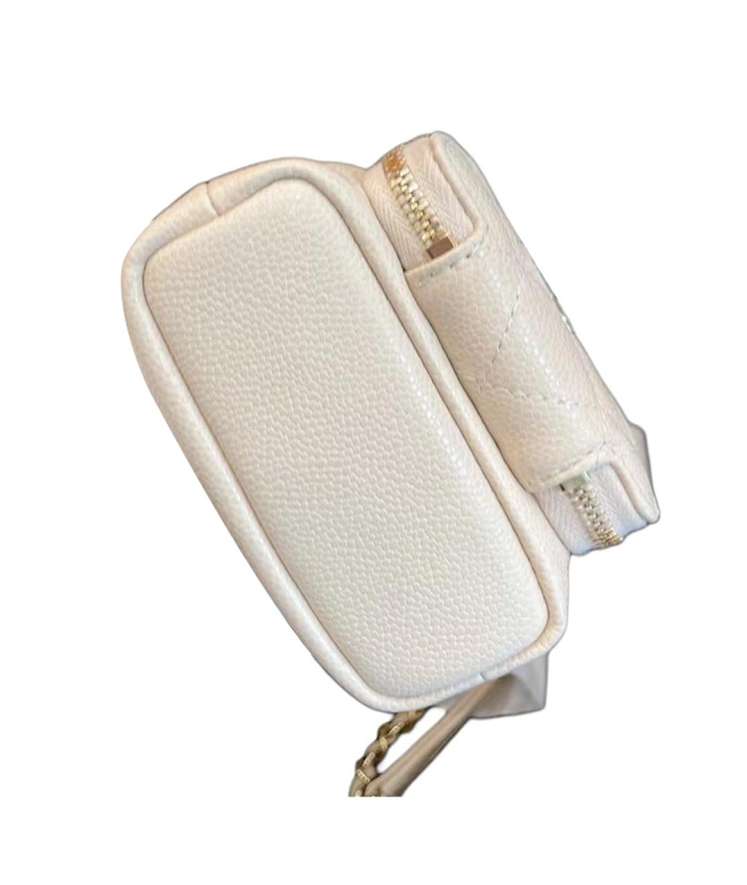 CHANEL Бежевая кожаная сумка через плечо, фото 2