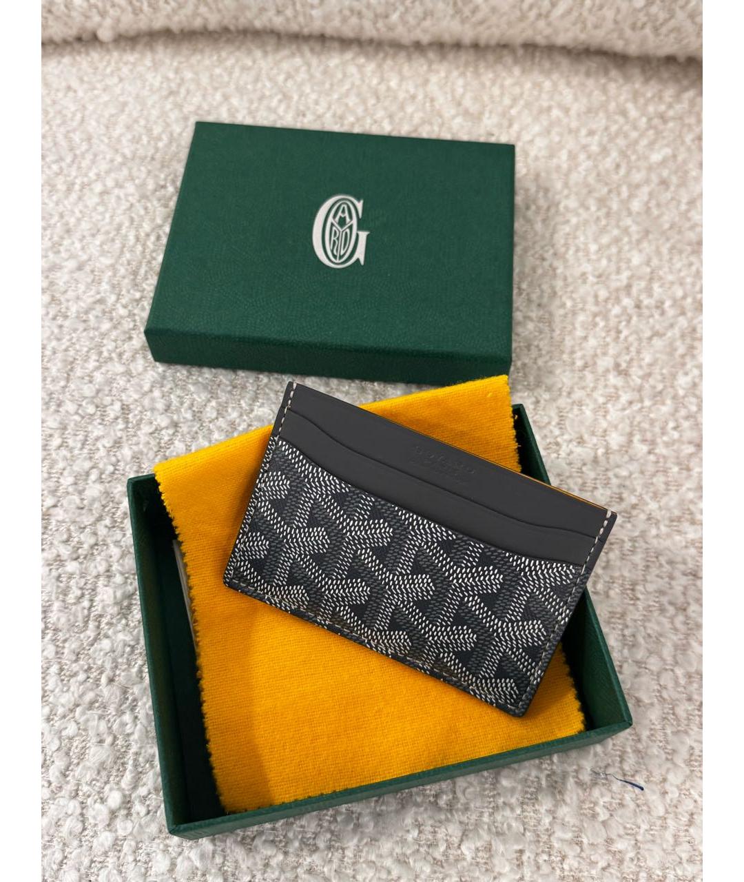GOYARD Серый кожаный кардхолдер, фото 5
