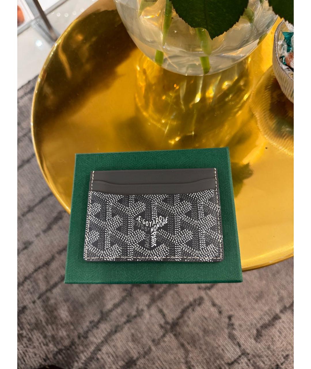 GOYARD Серый кожаный кардхолдер, фото 7