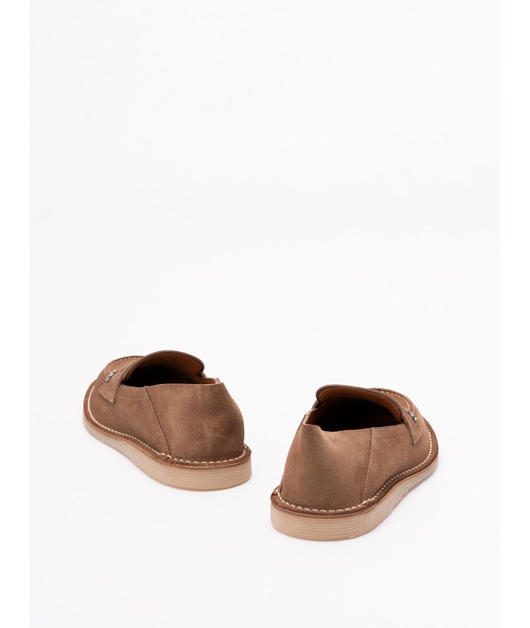 DOLCE&GABBANA Бежевые кожаные лоферы, фото 2