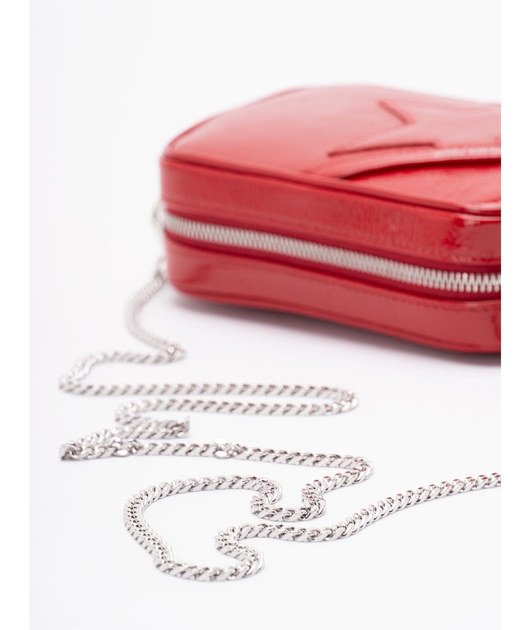 GOLDEN GOOSE DELUXE BRAND Красная сумка через плечо из лакированной кожи, фото 4