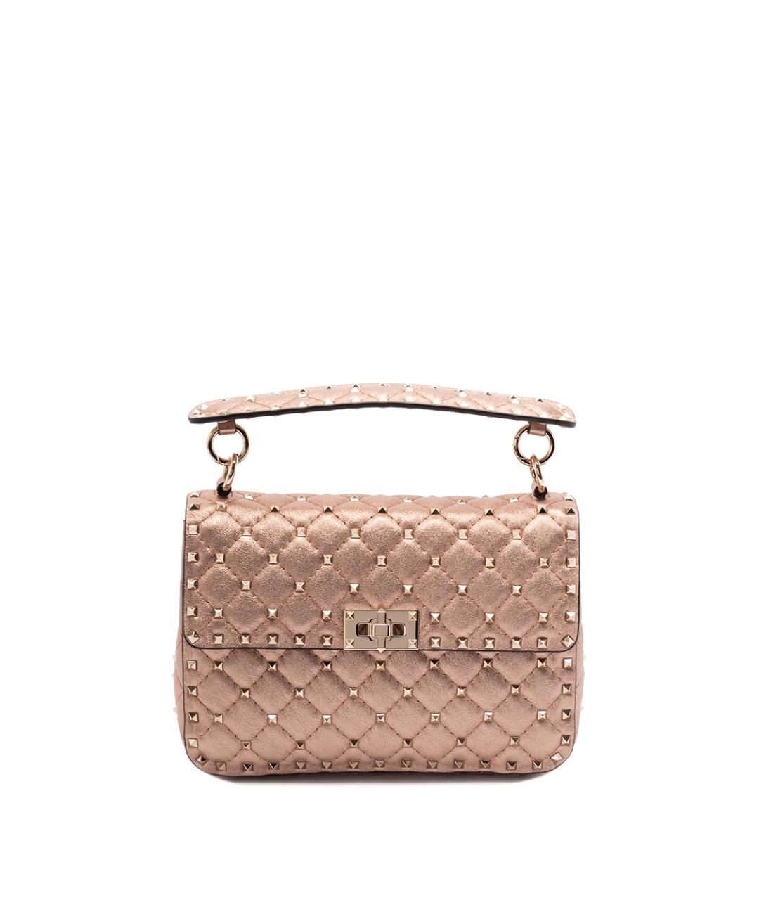 VALENTINO Бежевая кожаная сумка через плечо, фото 1