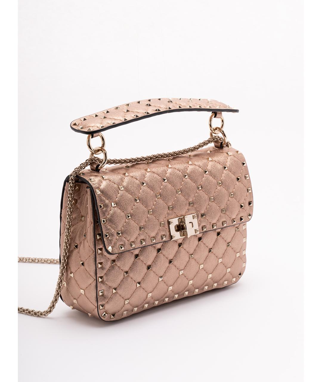 VALENTINO Бежевая кожаная сумка через плечо, фото 3