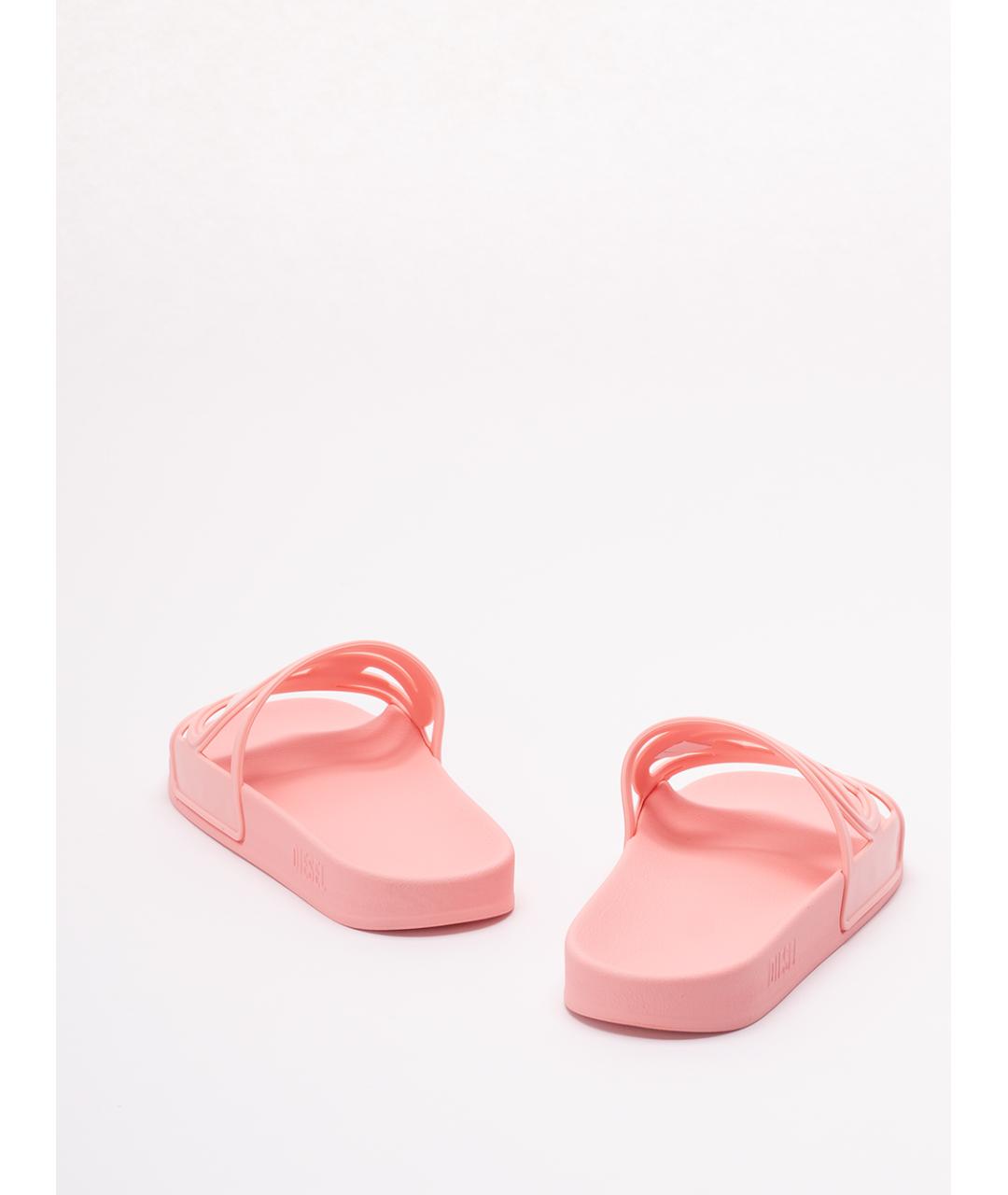 DIESEL Розовые синтетические шлепанцы, фото 3