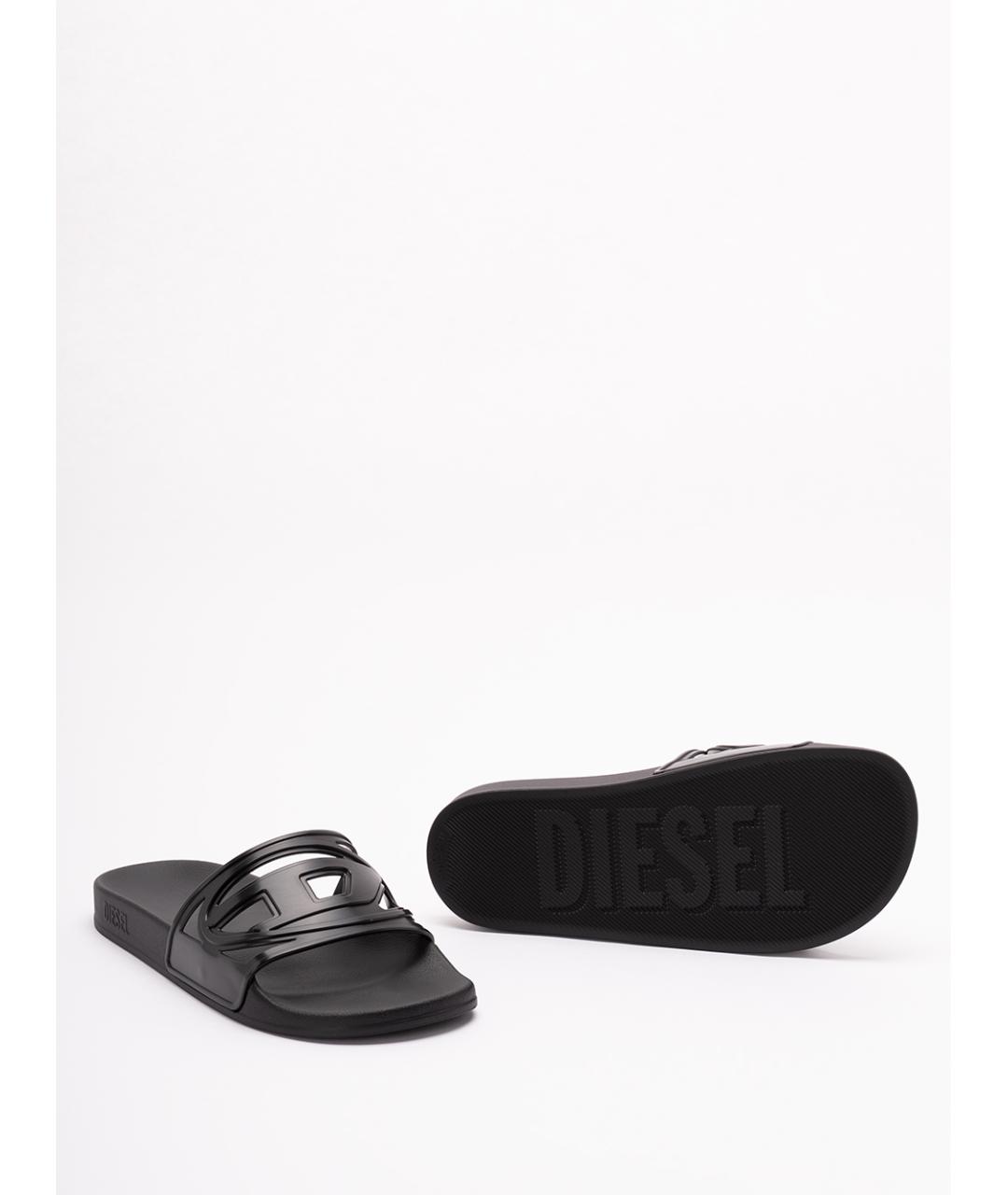 DIESEL Черные шлепанцы, фото 4