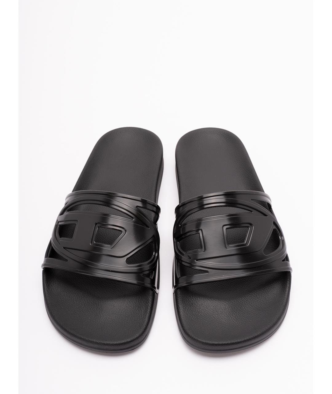 DIESEL Черные шлепанцы, фото 5