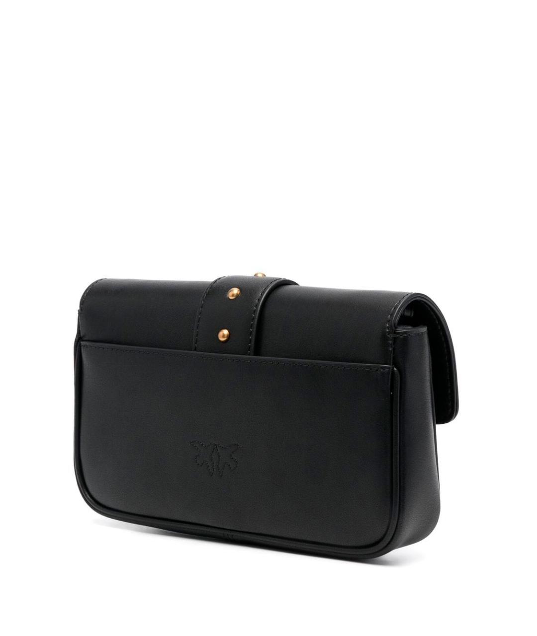 PINKO Черная кожаная сумка через плечо, фото 2