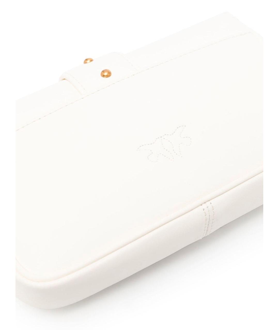 PINKO Бежевая кожаная сумка через плечо, фото 4