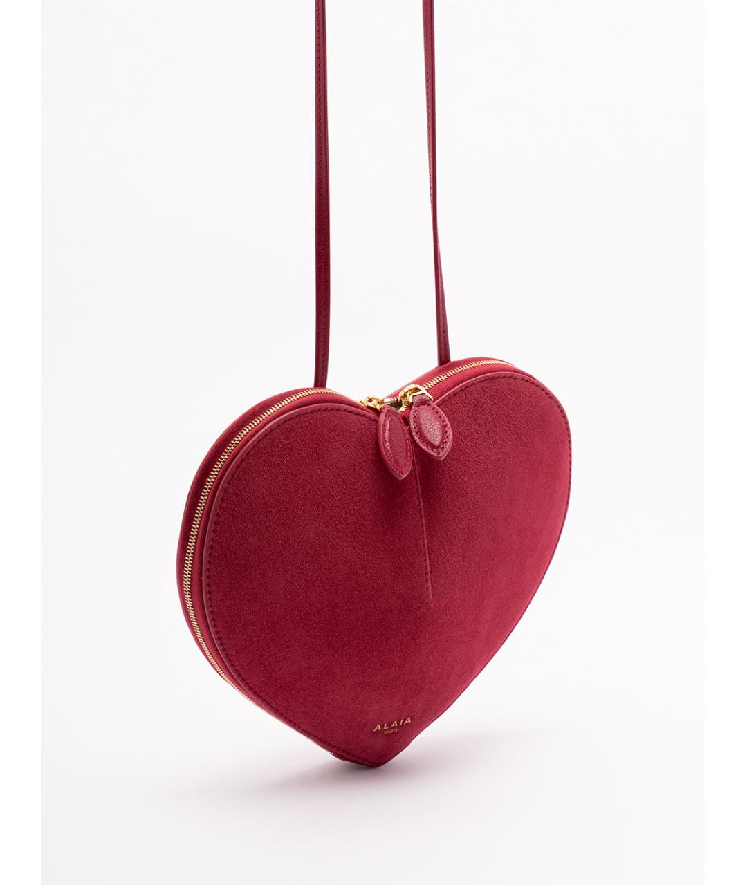 ALAIA Красная замшевая сумка через плечо, фото 3
