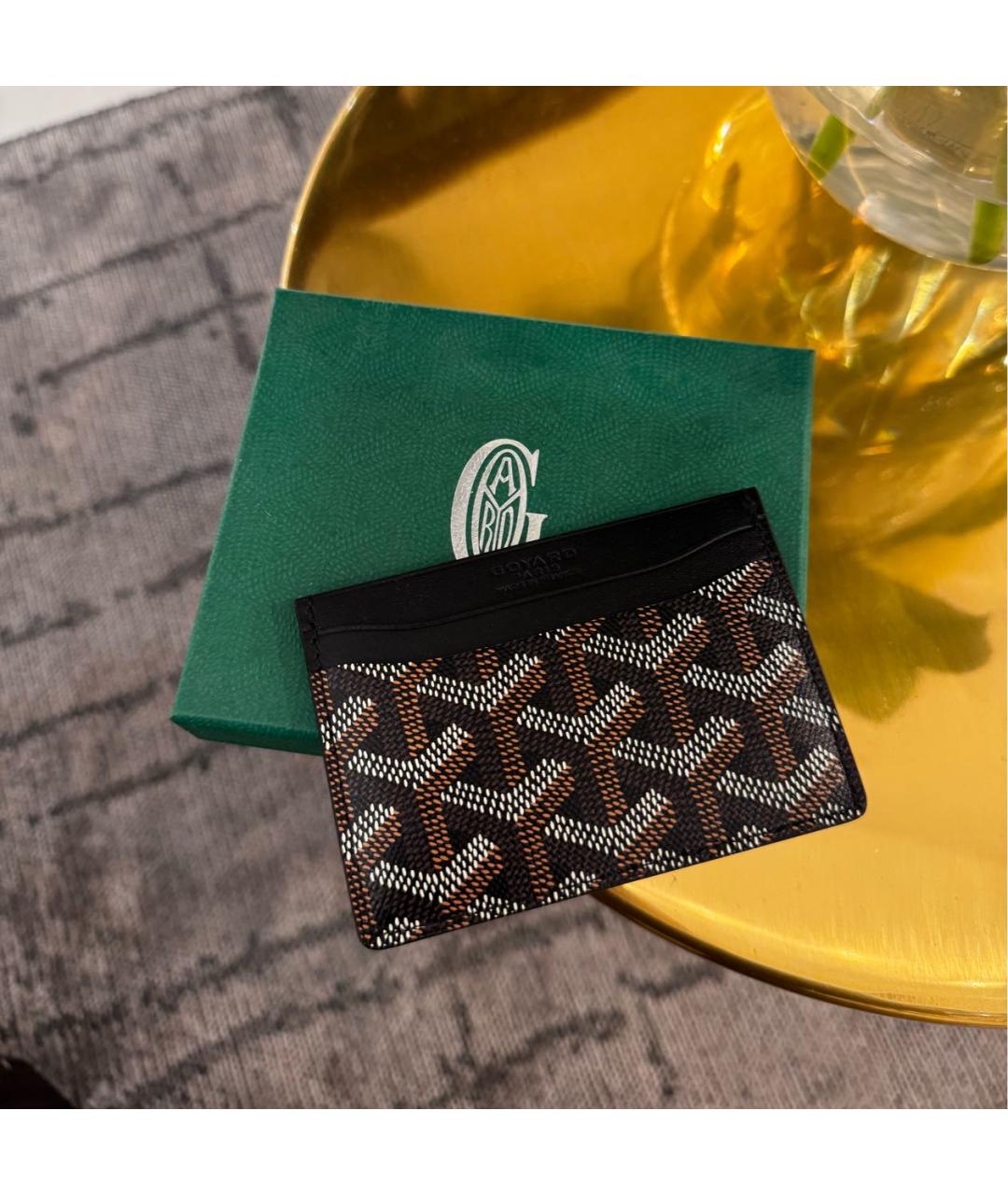 GOYARD Черный кожаный кардхолдер, фото 7