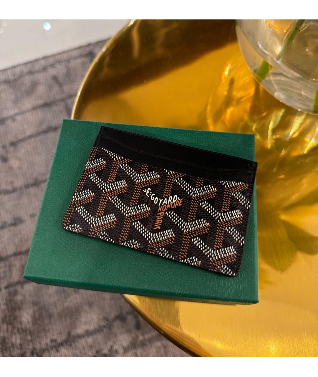 GOYARD Черный кожаный кардхолдер, фото 8