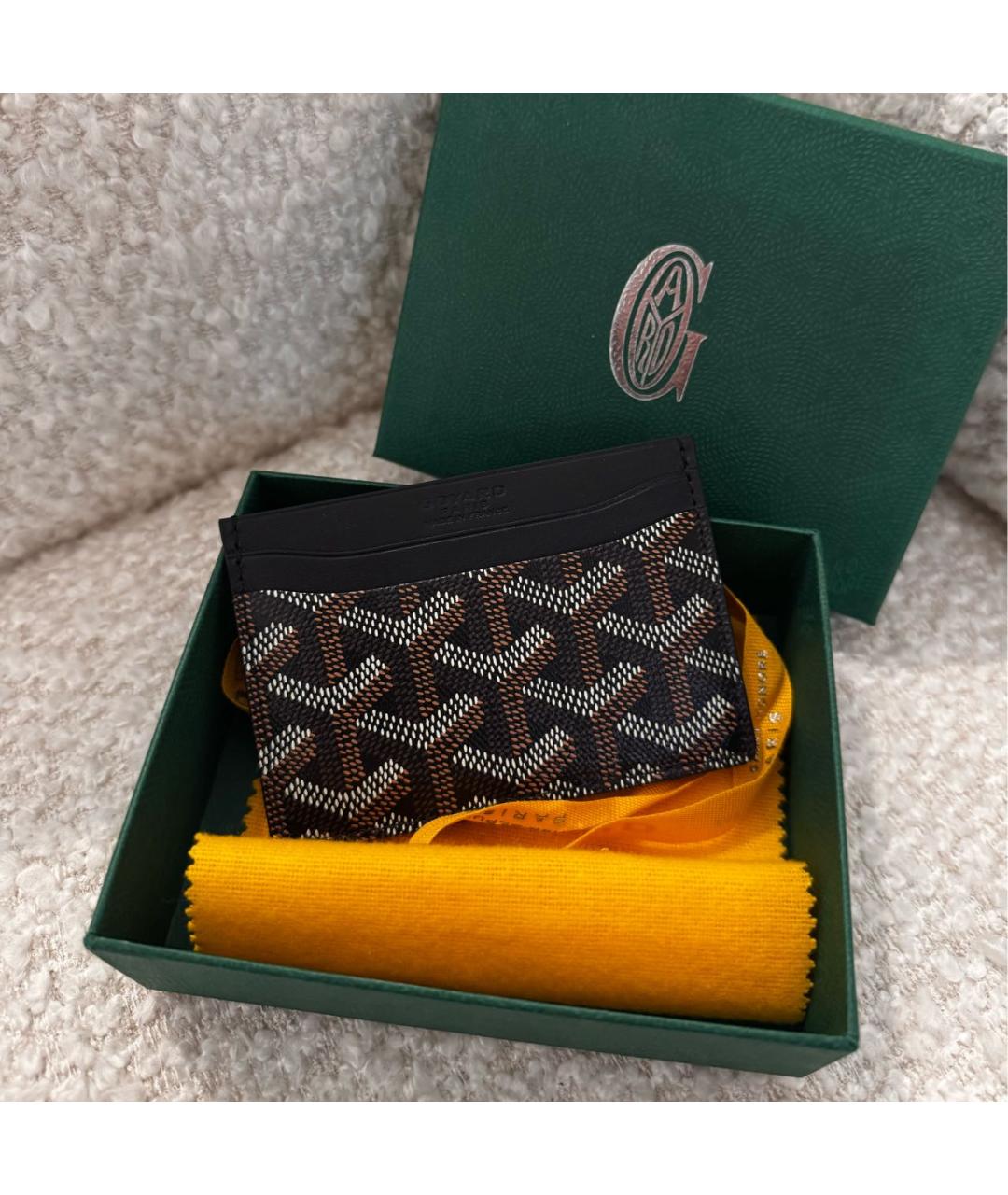 GOYARD Черный кожаный кардхолдер, фото 5