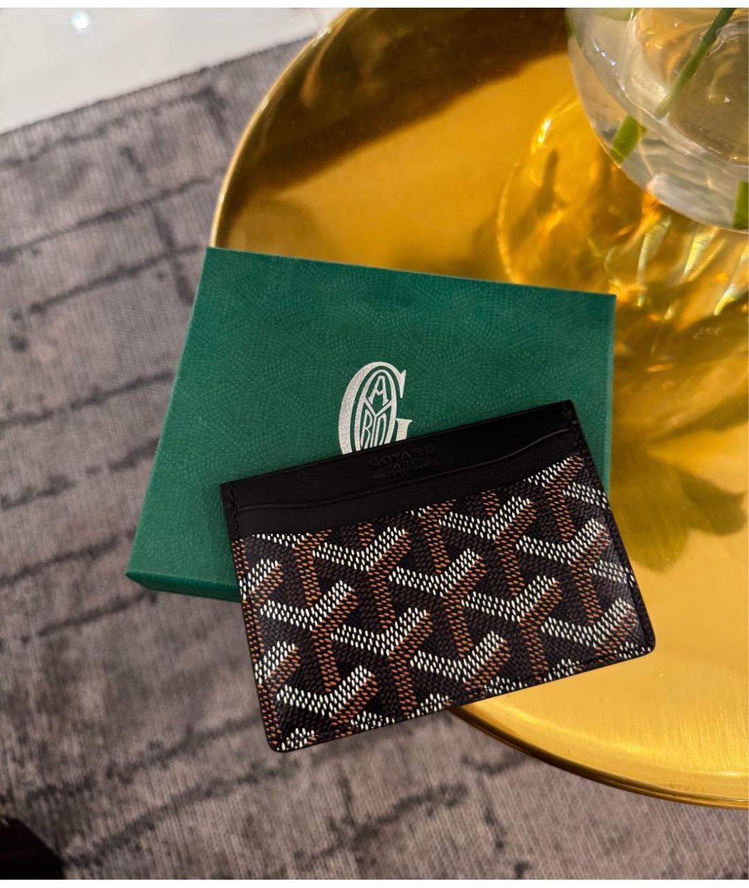 GOYARD Черный кожаный кардхолдер, фото 4